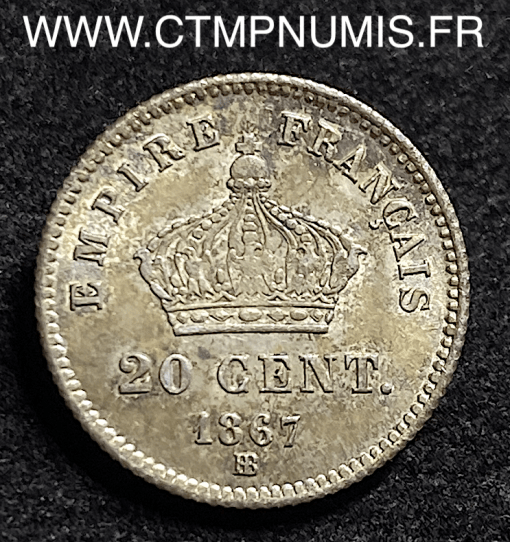 20 CENTIMES NAPOLEON III 1867 BB STRASBOURG