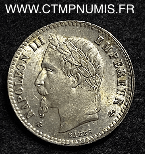 50 CENTIMES ARGENT NAPOLEON III 1867 A PARIS