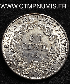 50 CENTIMES ARGENT CERES 1895 A PARIS SPL