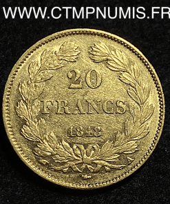 20 FRANCS OR LOUIS PHILIPPE I° 1848 A PARIS