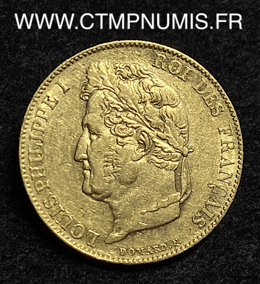 20 FRANCS OR LOUIS PHILIPPE I° 1848 A PARIS