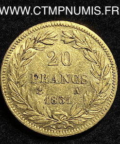 20 FRANCS OR LOUIS PHILIPPE 1831 A PARIS