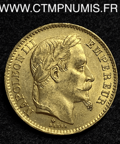 20 FRANCS OR NAPOLEON III 1867 STRASBOURG