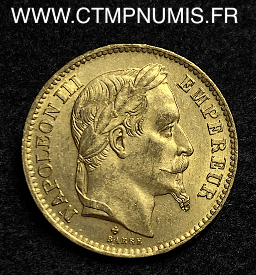 20 FRANCS OR NAPOLEON III 1867 STRASBOURG