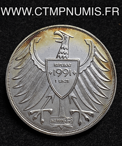 ALLEMAGNE 5 MARK ARGENT 1991 ONCE ARGENT