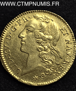 LOUIS XV DOUBLE LOUIS D'OR AU BANDEAU 1764