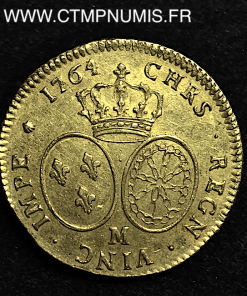 LOUIS XV DOUBLE LOUIS D'OR AU BANDEAU 1764