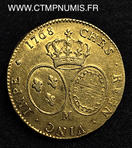 DOUBLE LOUIS D'OR  BANDEAU 1768 M TOULOUSE