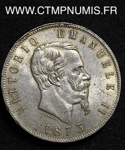 ,ITALIE,5,LIRE,ARGENT,1873,MILAN,