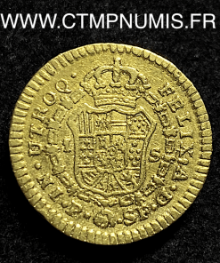 ,COLOMBIE,1,ESCUDO,OR,CHARLES,III,1781,POPAYAN,
