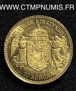 ,HONGRIE,10,KORONA,OR,FRANCOIS,JOSEPH,1908,