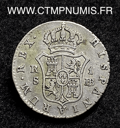 ,ESPAGNE,REAL,ARGENT,FERDINAND,1832,SEVILLE,