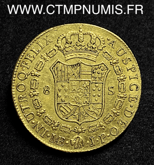 ,PEROU,8 ,SCUDOS,OR,CHARLES ,III,1807,LIMA,