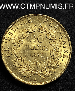 ,20,FRANCS,OR,LOUIS,NAPOLEON,1852,A,PARIS,