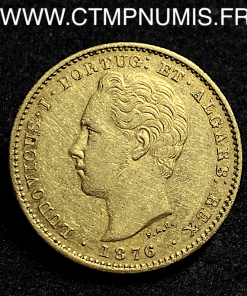 PORTUGAL 5000 REIS OR LOUIS I° 1876