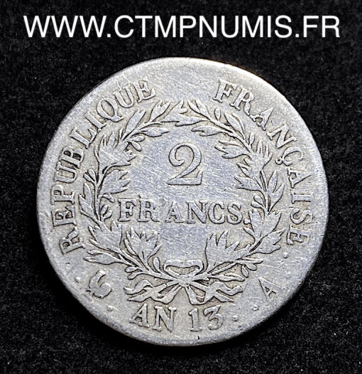 ,2,FRANCS,NAPOLEON,REPUBLIQUE,AN,13,A,PARIS,