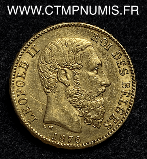 ,BELGIQUE,20,FRANCS,LEOPOLD,1876,,TRANCHE,B,