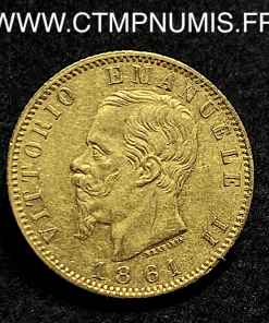 ,ITALIE,20,LIRE,OR,VICTOR,EMMANNUEL,1861,TURIN,