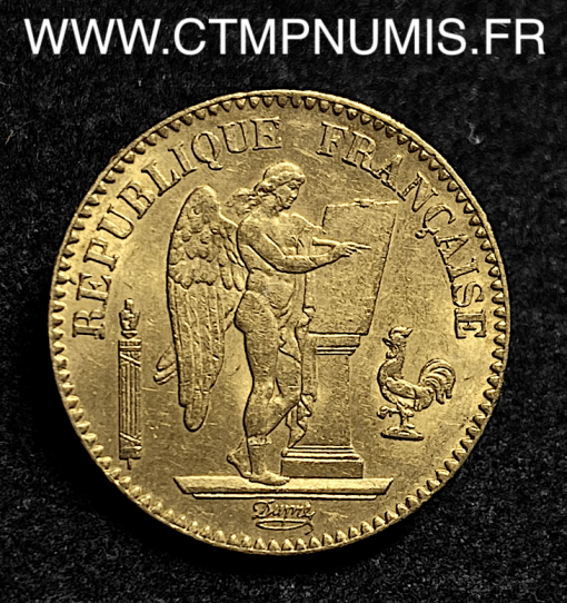 ,20,FRANCS,OR,GENIE,III°,REPUBLIQUE,1887,PARIS,