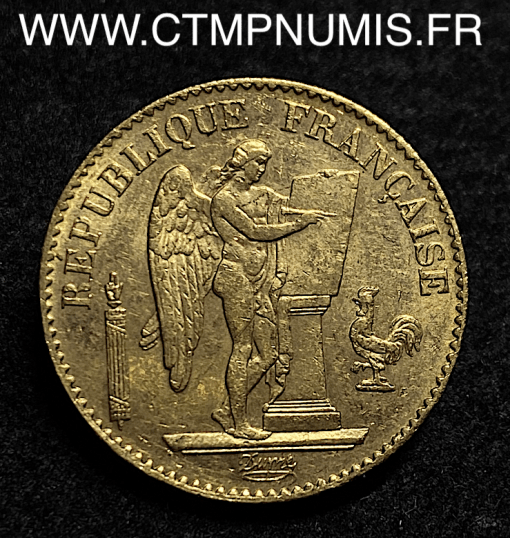 ,20,FRANCS,OR,GENIE,III°,REPUBLIQUE,1889,PARIS,