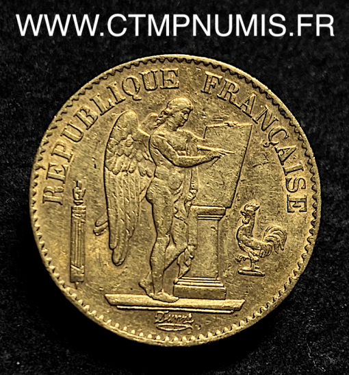 ,20,FRANCS,OR,GENIE,III°,REPUBLIQUE,1892,PARIS,