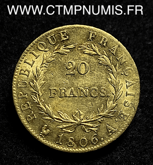 ,20,FRANCS,OR,NAPOLEON,EMPEREUR,1806,PARIS,