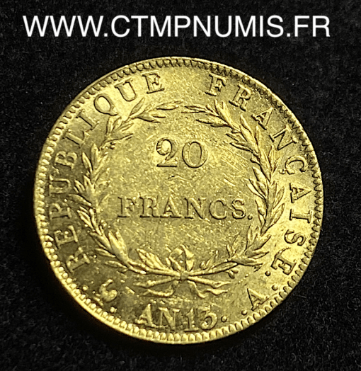 ,20,FRANCS,OR,NAPOLEON,EMPEREUR,AN,13,PARIS,