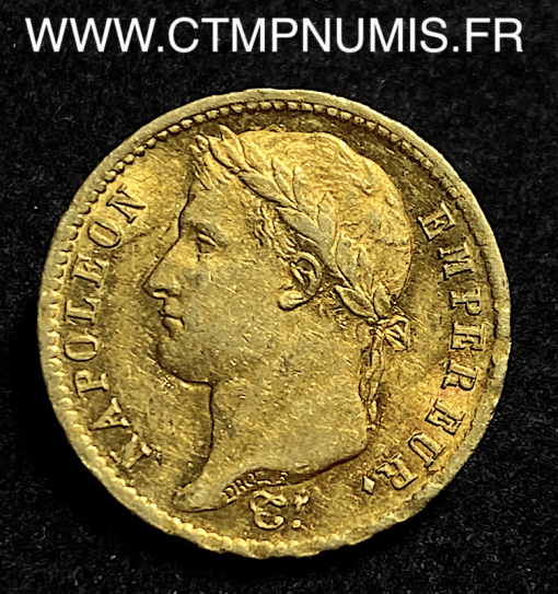 ,MONNAIE,EMPIRE,20,FRANCS,OR,NAPOLEON,I°,EMPEREUR,1813,A,PARIS,