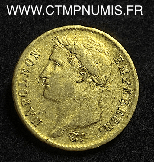 ,MONNAIE,20,FRANCS,OR,NAPOLEON,I°,EMPEREUR,1808,M,TOULOUSE,