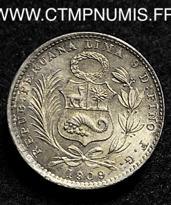 ,PEROU,1,UN,DINERO,ARGENT,1909,SPL,