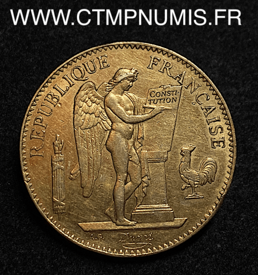 ,100,FRANCS,OR,GENIE,1879,A,PARIS,MONNAIE,