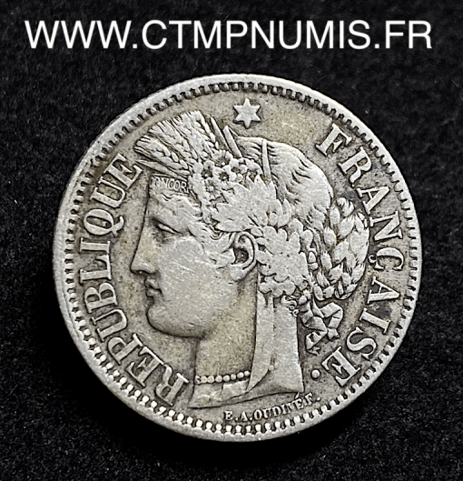 ,2,FRANCS,CERES,SANS,LEGENDE,1871,BORDEAUX,