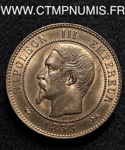 ,10,CENTIMES,NAPOLEON,III,TETE,NUE,1853,LYON,