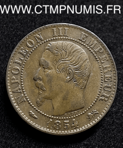 ,5,CENTIMES,NAPOLEO,III,TETE,NUE,1854,D,LYON,