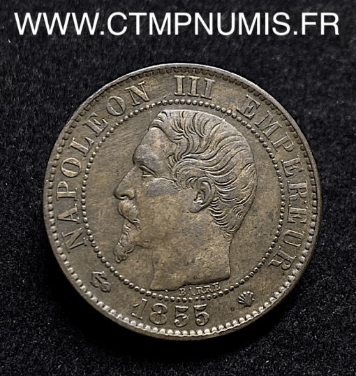 ,5,CENTIMES,NAPOLEON,III,1855,MARSEILLE,ANCRE,