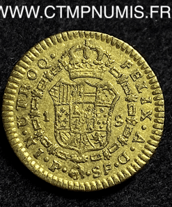 ,COLOMBIE,ESCUDO,OR,CHARLES,III,1777,POPAYAN,