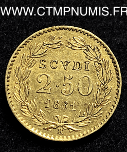 ,ITALIE,VATICAN,2,50,SCUDI,PIE,IX,1861,R,ROME,XV,