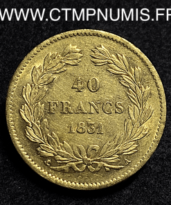 ,40,FRANCS,OR,LOUIS,PHILIPPE,I°,1831,A,PARIS,