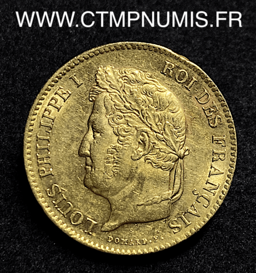 ,40,FRANCS,OR,LOUIS,PHILIPPE,I°,1831,A,PARIS,