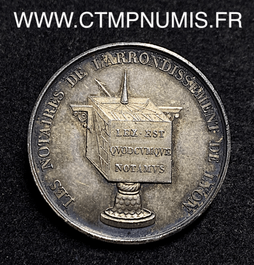 ,JETON,ARGENT,NOTAIRES,DE,LYON,1830,RHONE,