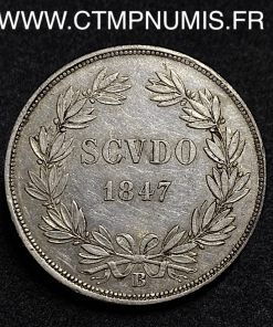 ITALIE VATICAN SCUDO PIE IX 1847 B BOLOGNA