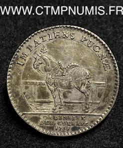 ,JETON,ARGENT,LOUIS,XV,1758,CHEVAL,