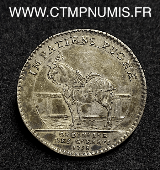 ,JETON,ARGENT,LOUIS,XV,1758,CHEVAL,