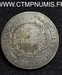 ,5,FRANCS,ARGENT,NAPOLEON,,AN,12,TOULOUSE,