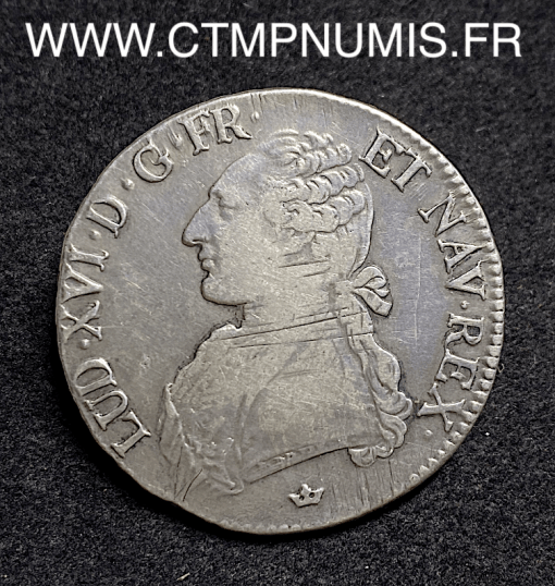 ,ROYALE,LOUIS,XVI,ECU,ARGENT,1779,TOULOUSE,