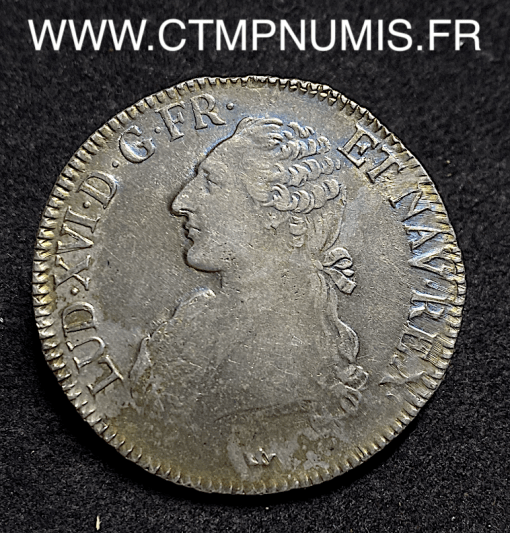 ,ROYALE,LOUIS,XVI,ECU,ARGENT,1781,TOULOUSE,