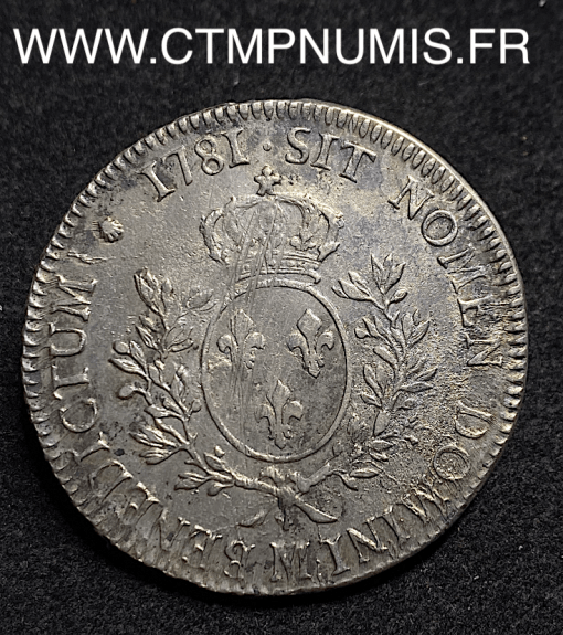 ,ROYALE,LOUIS,XVI,ECU,ARGENT,1781,TOULOUSE,