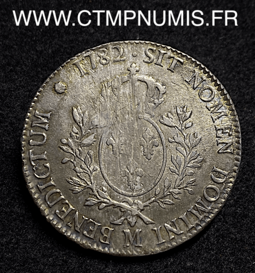 ,ROYALE,LOUIS,XVI,ECU,ARGENT,1782,TOULOUSE,