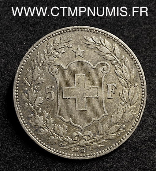 ,SUISSE,5,FRANCS,ARGENT,HELVETIA,1909,BERNE,