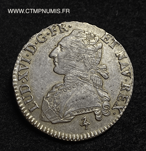 ,LOUIS,XVI,1/2,ECU,ARGENT,LOUIS,XVI,1789,PARIS,